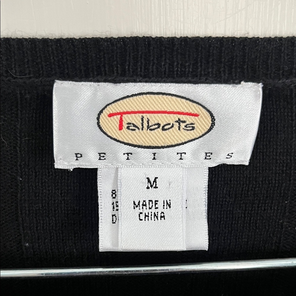 Talbots Black Ribbed Sweater - Picture 2 of 7